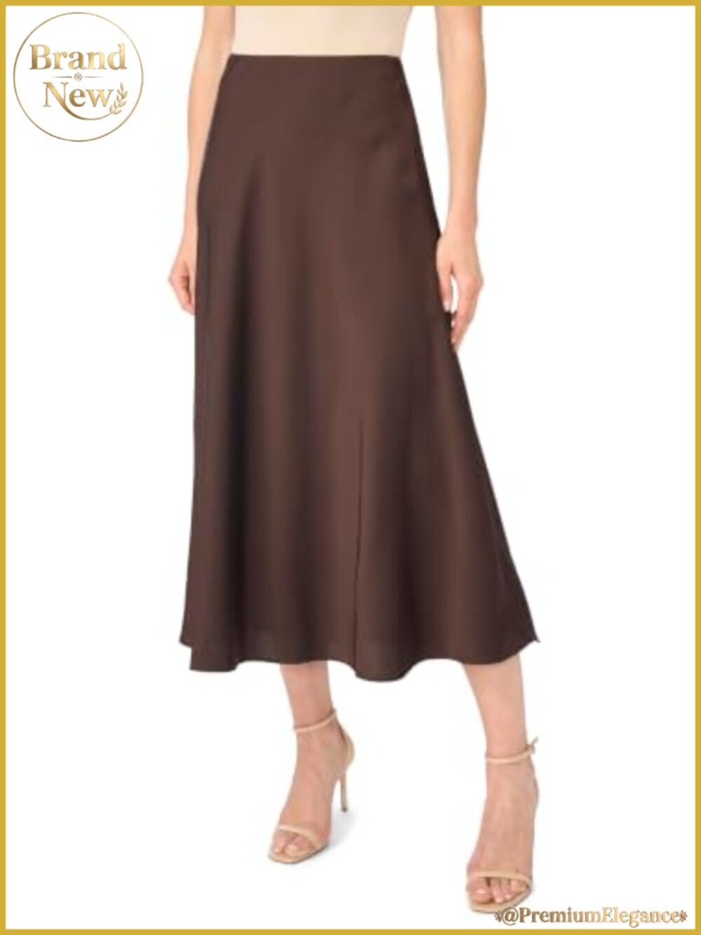 Women's Satin Maxi Bias Skirt